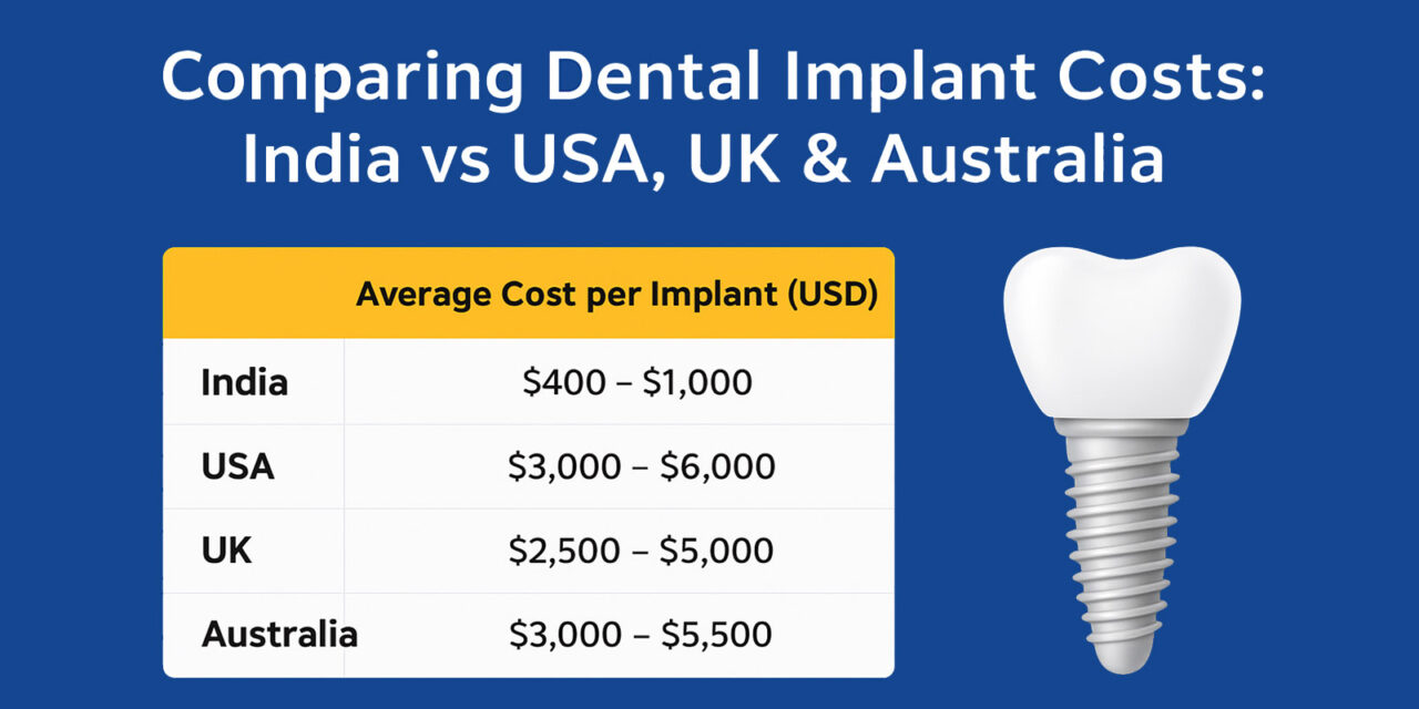 Comparing Dental Implant Costs: India vs USA, UK & Australia